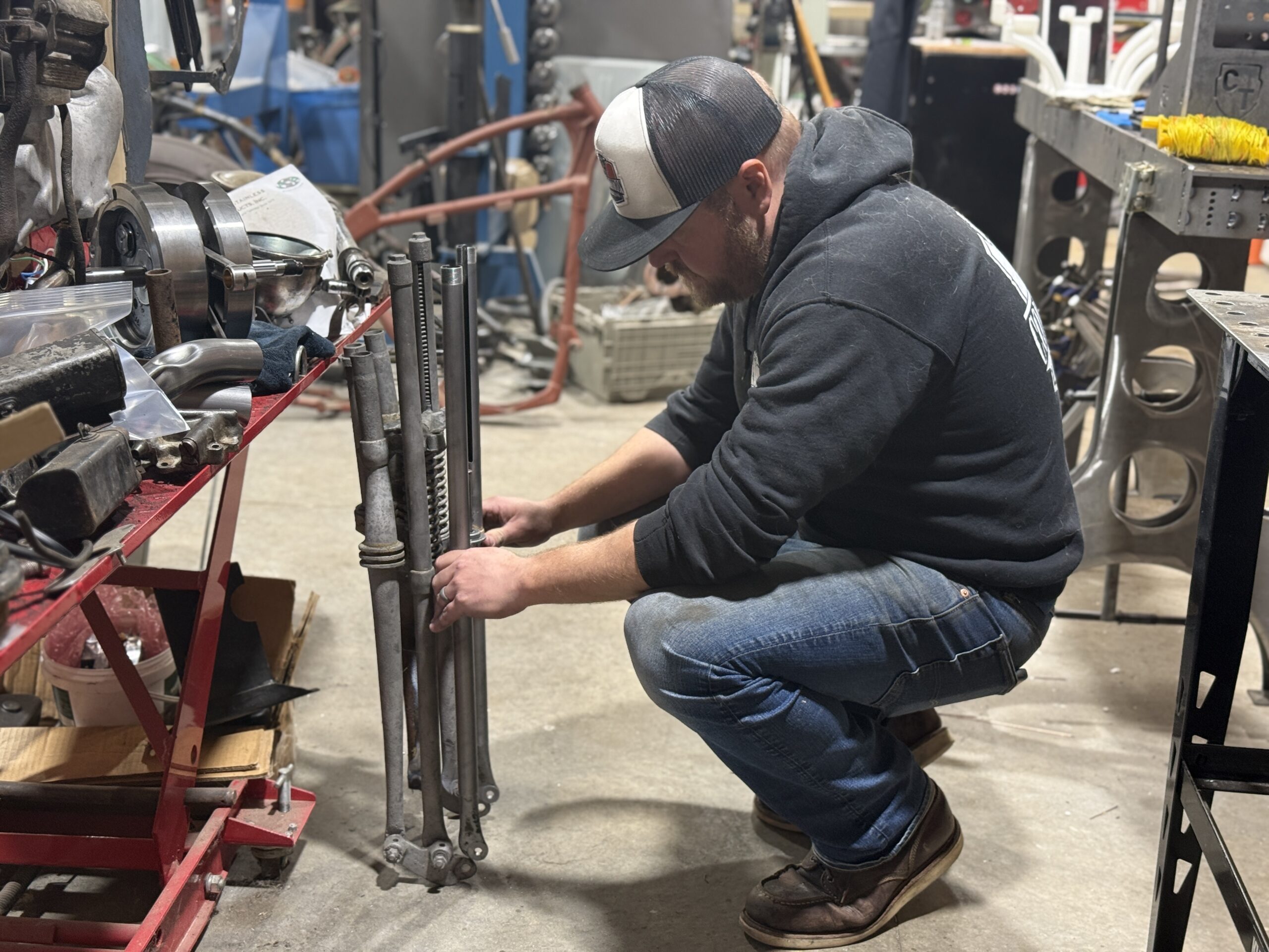 Saving a 1928 Harley JD Front End One Braze at a Time